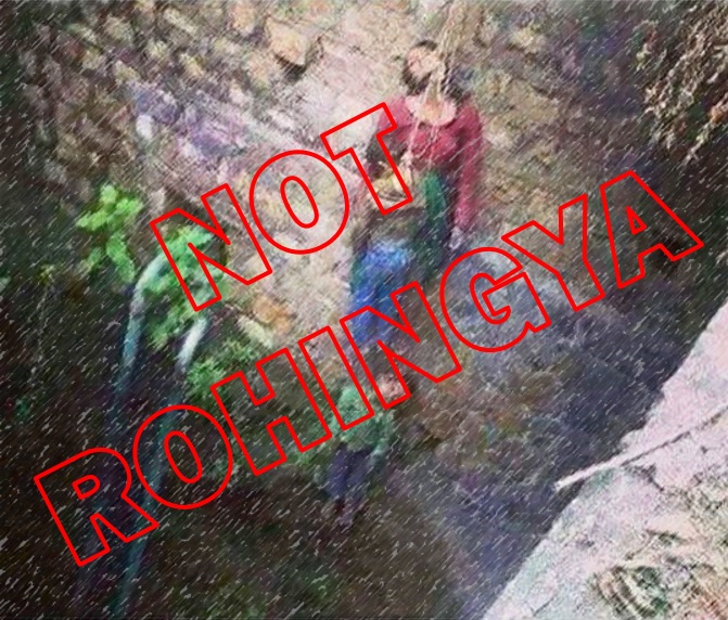 UPDATE 25/3/2016: Op 24 januari 2015 hing een vrouw haar twee kinderen en zichzelf op in het dorp Walpur in Alirajpur district, India. De aanleiding was waarschijnlijk voortdurende mishandeling door haar alcoholverslaafde man. Deze foto heeft NIETS met de Rohingya te maken.