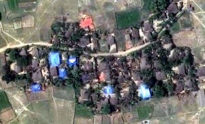 Satellietbeelden van Human Rights Watch tonen aan dat eerst hele Rohingya-dorpen zijn platgebrand in de afgelopen maanden.